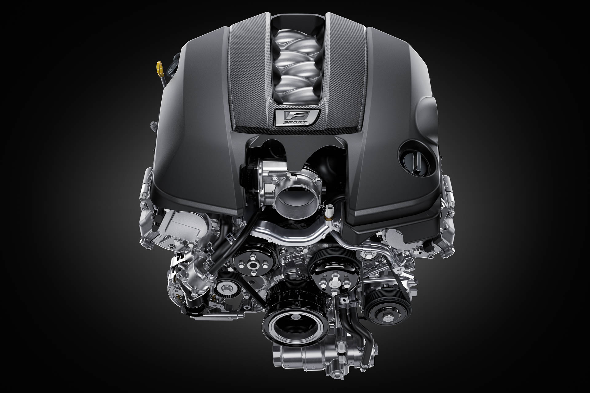 最高出力354kW（481PS）/7100rpm、最大トルク535Nm（54.6kgfm）/4800rpmを発生するV型8気筒 5.0リッターエンジンを搭載