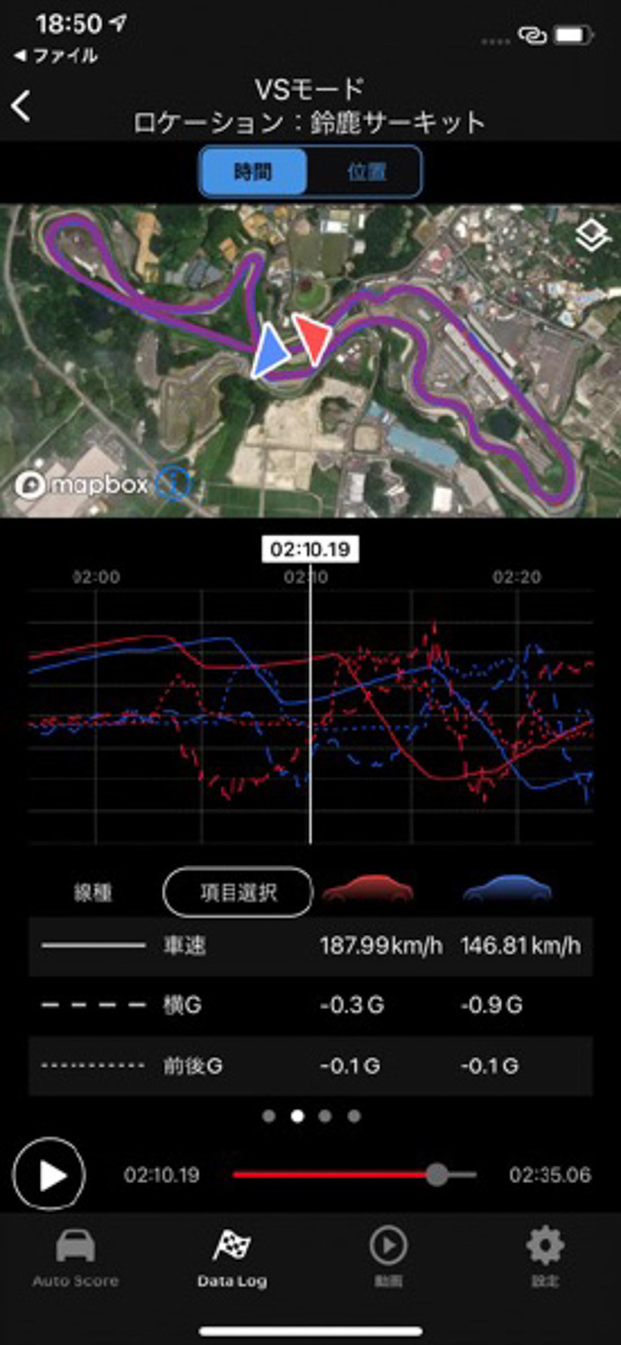 Honda LogRアプリの表示イメージ