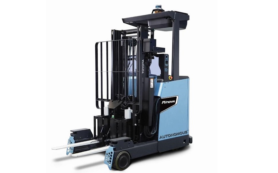 AIによりトラックの荷役に対応する「自動運転フォークリフト」