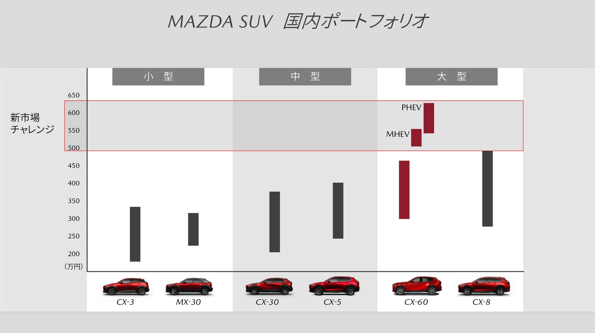 新たな市場として高価格帯へレンジを拡げた