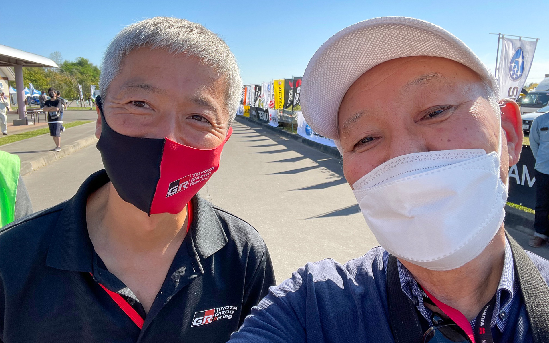 左はGRヤリスの開発者、尚彦さん。いつも優しく対応してくれます