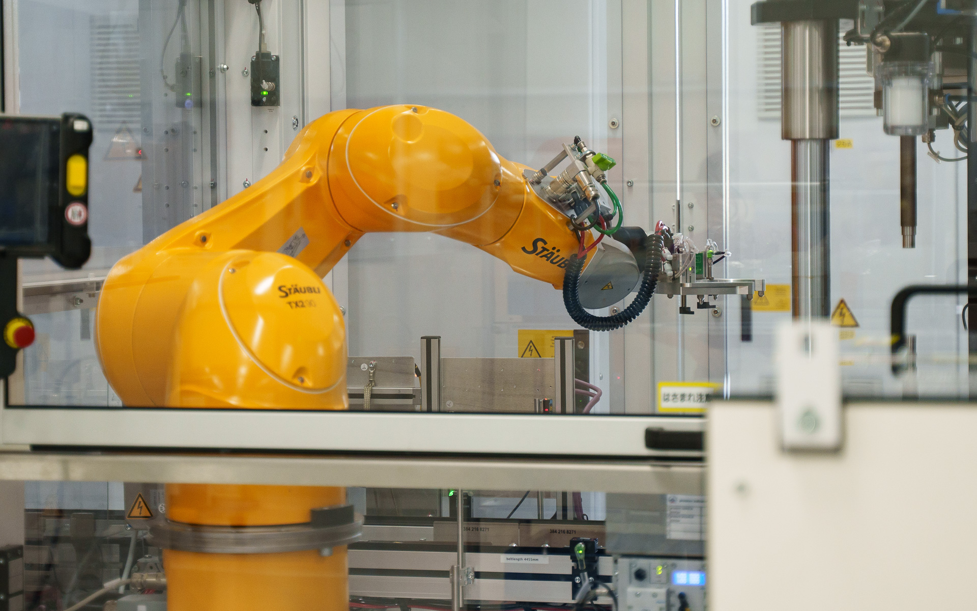 ボッシュ栃木工場の電動ブレーキブースター「iBooster」製造ライン。同製品において最も自動化の進んでいるラインになるという