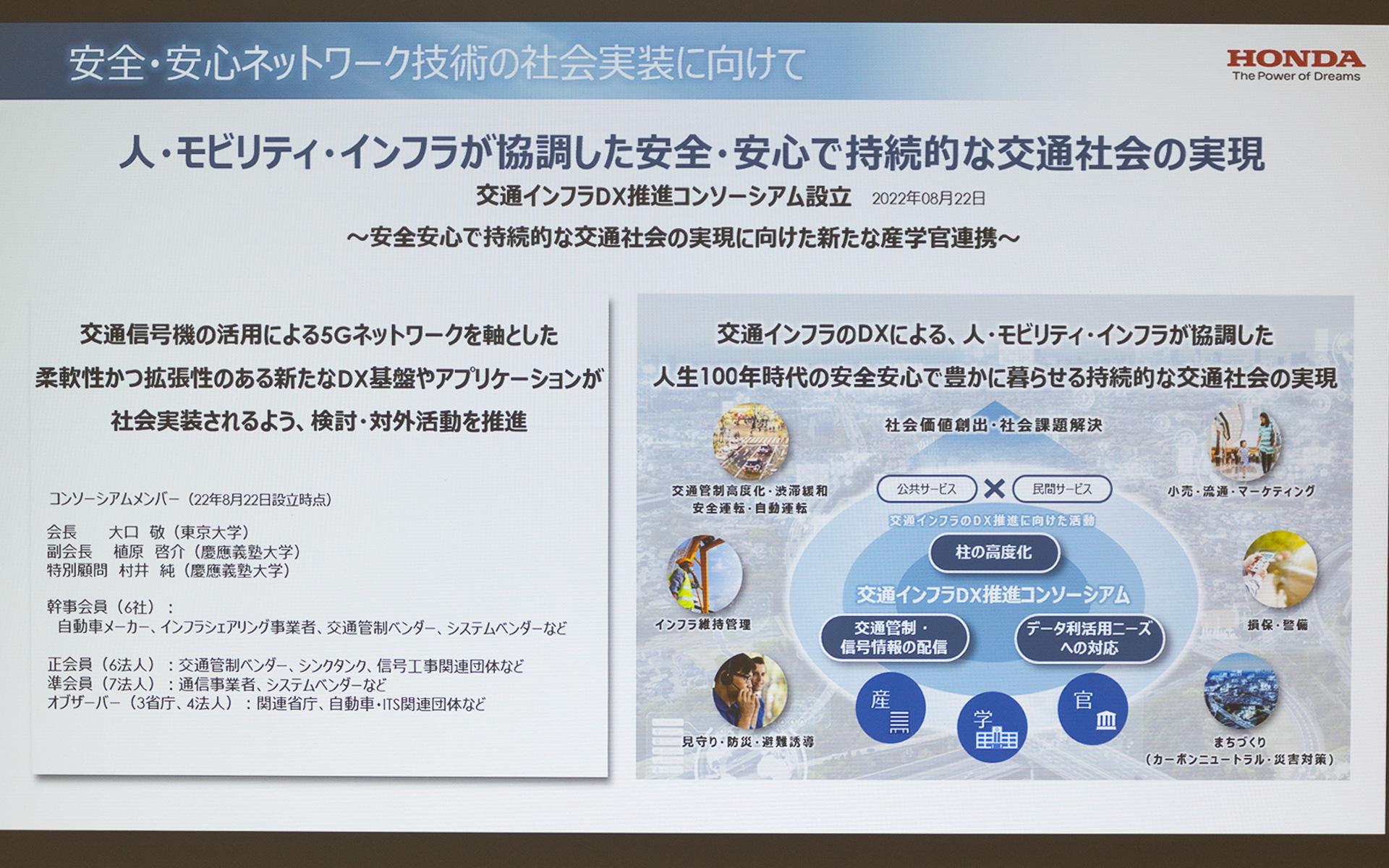 産学官連携で交通インフラDX推進コンソーシアムも設立している