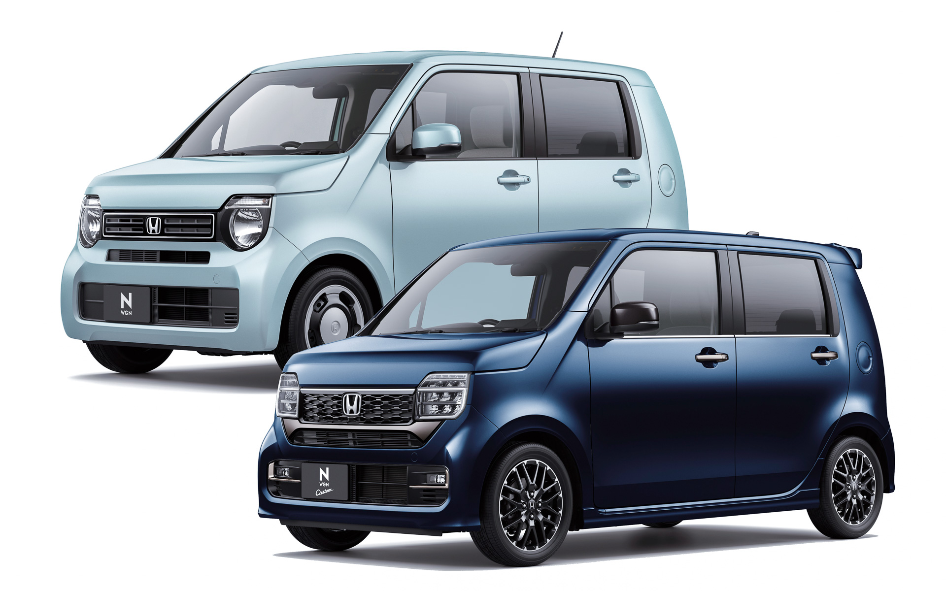「N-WGN」（奥）および「N-WGN Custom」（手前）のマイナーチェンジを実施