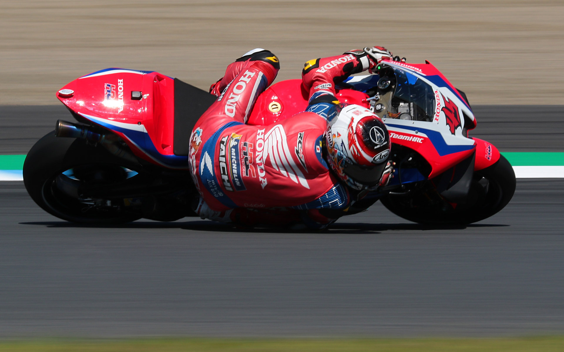 転倒リタイアとなった長島哲太選手（HRC Team）