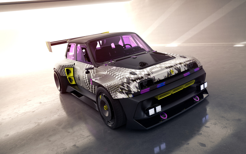 ルノー、「サンク」50周年を記念してバッテリEV「R5 TURBO 3E」公開 後 ルノー、「サンク」50周年を記念してバッテリEV「R5 TURBO 3E」公開 後