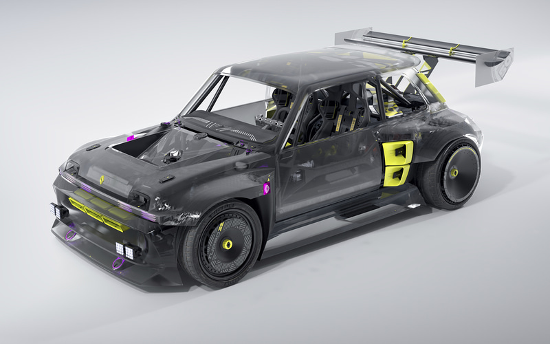 ルノー、「サンク」50周年を記念してバッテリEV「R5 TURBO 3E」公開 後