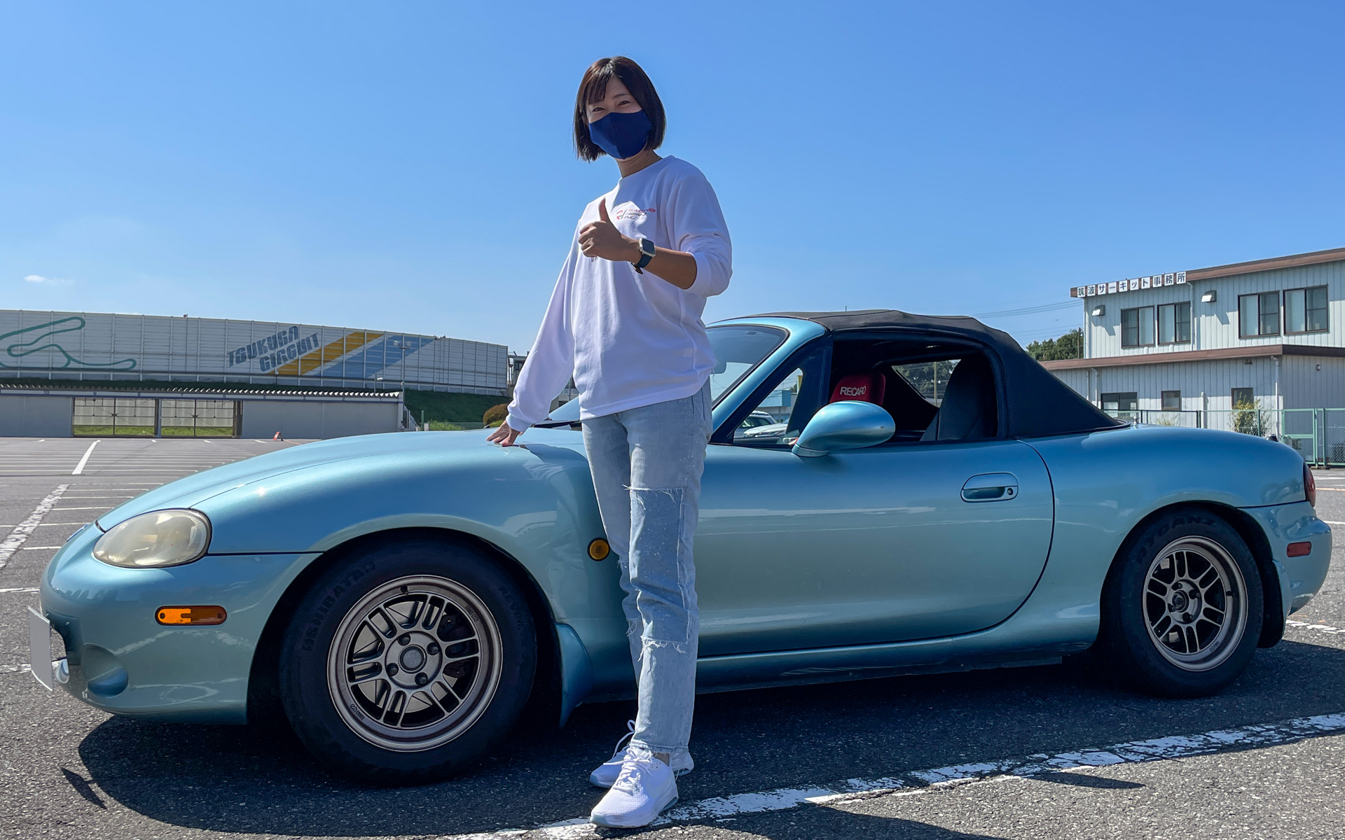 実証の参加者の1人 ロードスター・パーティレースに参戦している助川ちひろさん