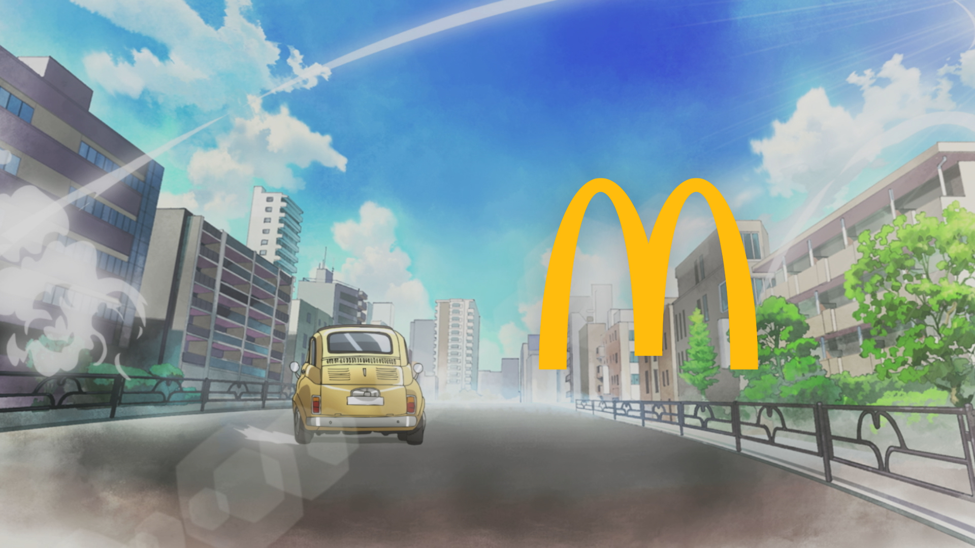 マクドナルドのドライブスルーを利用するルパン、次元、五ェ門。自分たち3人の注文も1つひとつ言う必要があるため確認しているが、さらに頼まれていた不二子の注文が思い出せず、つまずくルパン。すかさず五ェ門がスマートフォンを取り出し、注文番号をサッとひと言伝えて注文があっという間に完了。スムーズに商品を受け取り、ルパンが便利さを実感しながらクルマを走らせると、ルパンの注文したマックフライポテトを次元が横取りしてつまみ食いするというストーリー