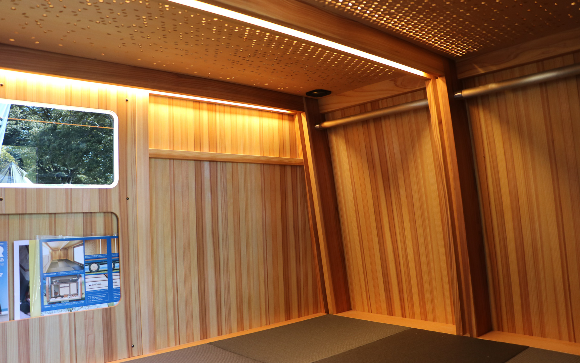 木材は福井県産の杉を使用している