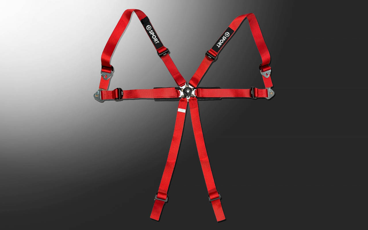 TRSとコラボレーションした2シーター用6点式ハーネス（レッド）