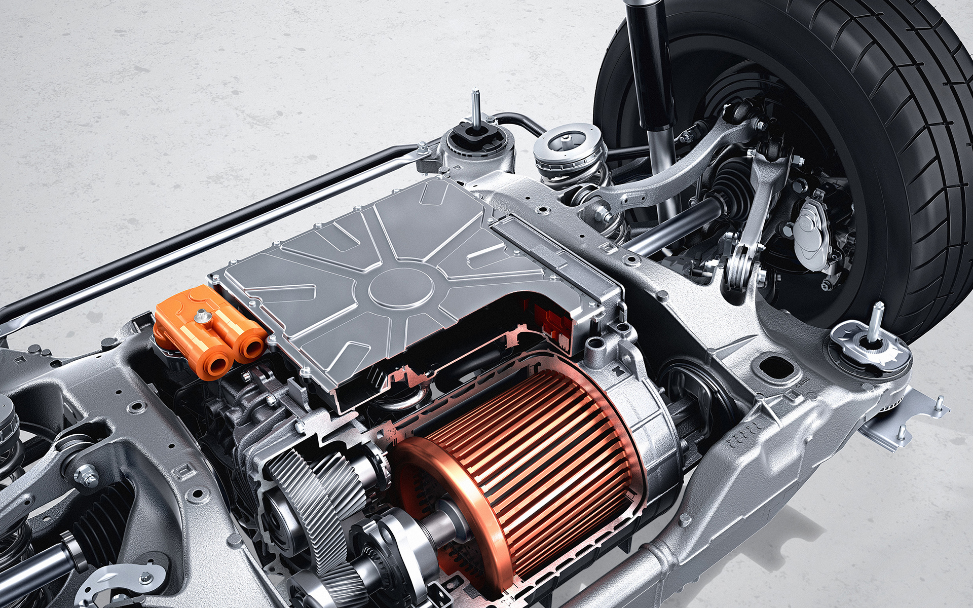 EQE 350＋はリアアクスルに電動パワートレーン（eATS）を搭載し、最高出力215kW（292PS）を発生。EQE 53はフロントとリアにeATSを備え、最高出力は460kW（625PS）を発生する