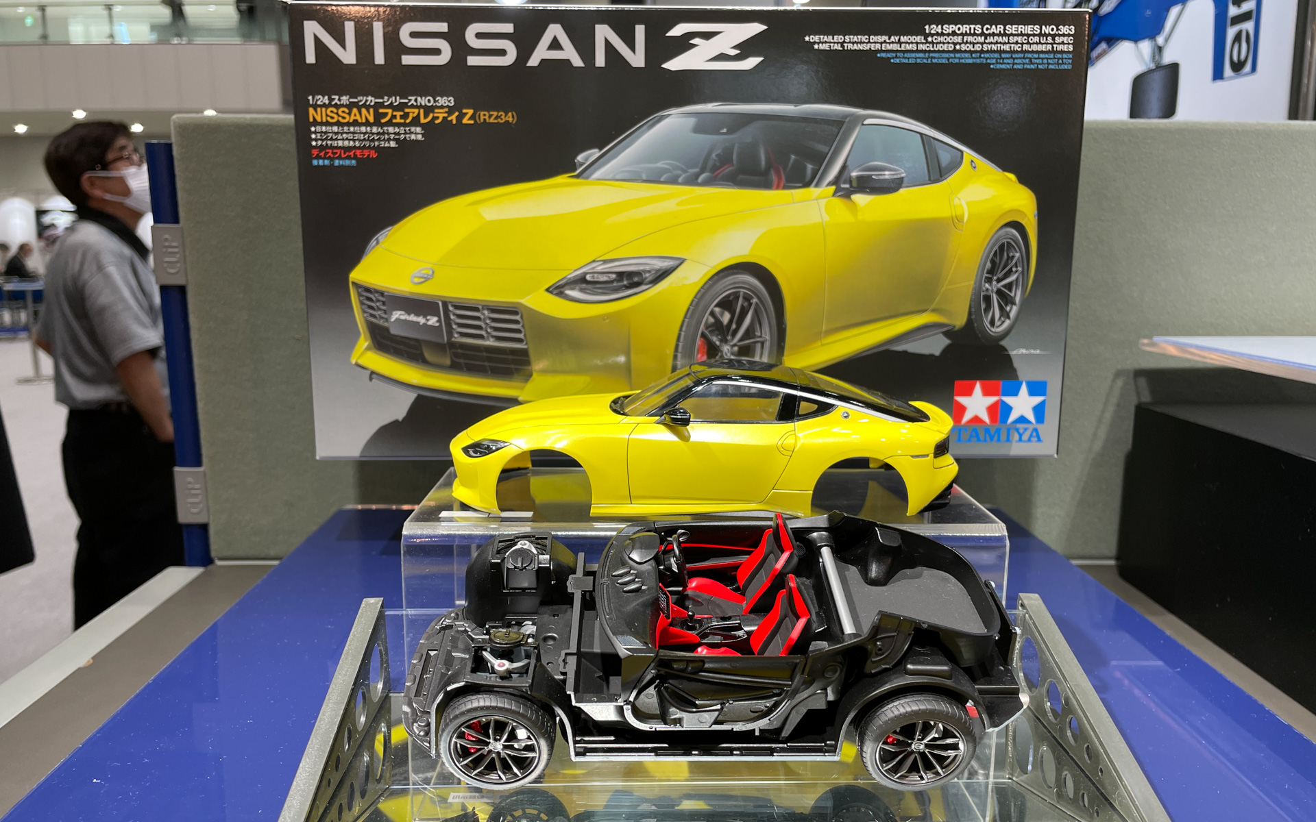 フェアレディZの歴代プラモデルも展示