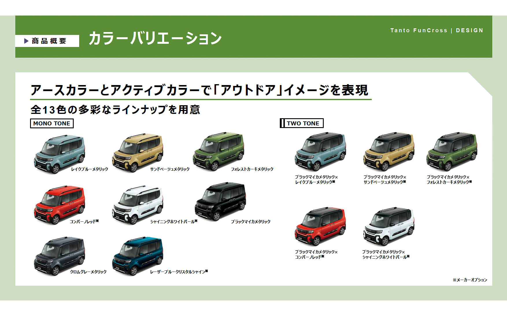 新タント ファンクロスの商品概要