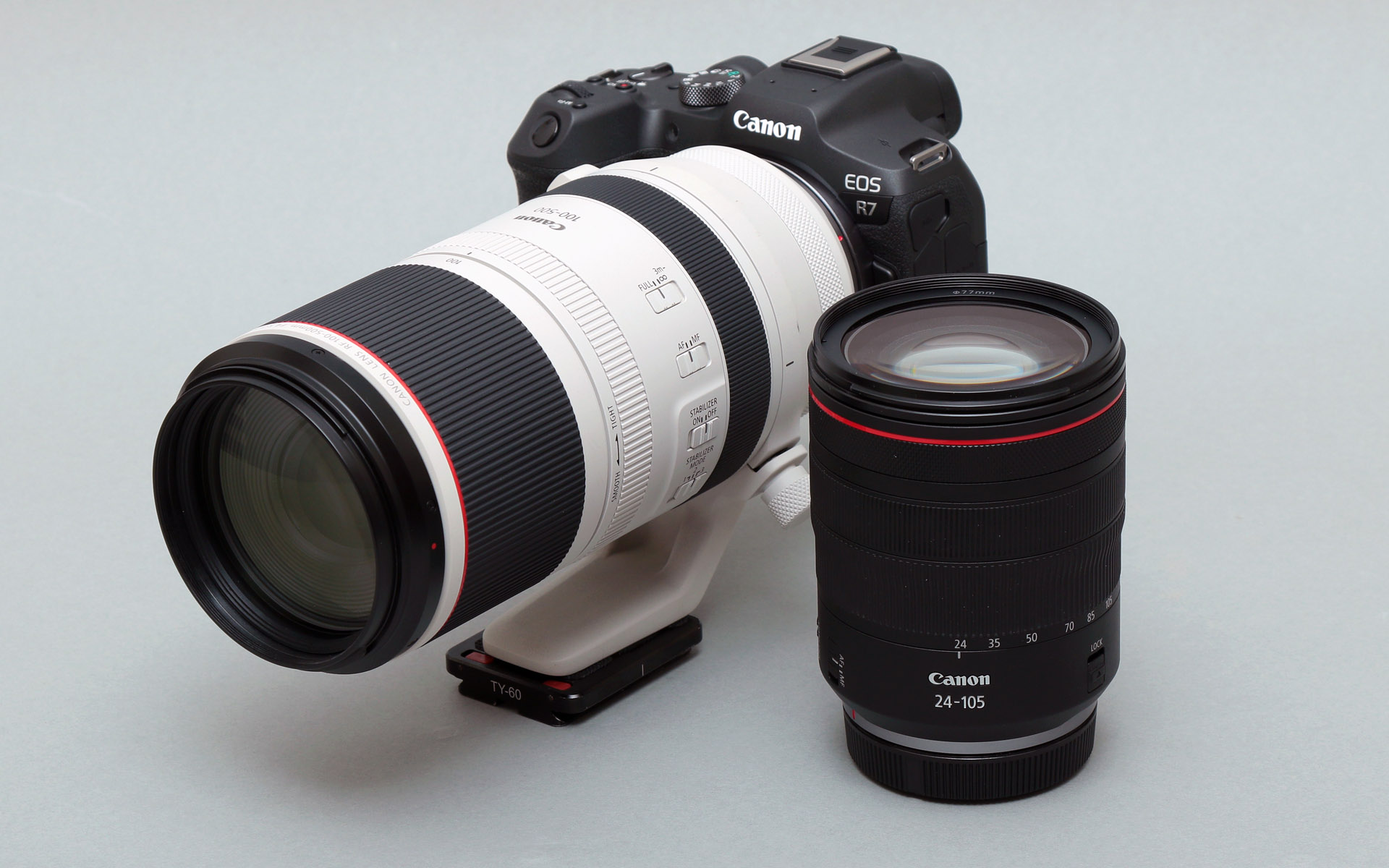 「EOS R7」と「RF100-500mm F4.5-7.1 L IS USM」「RF24-105mm F4 L IS USM」