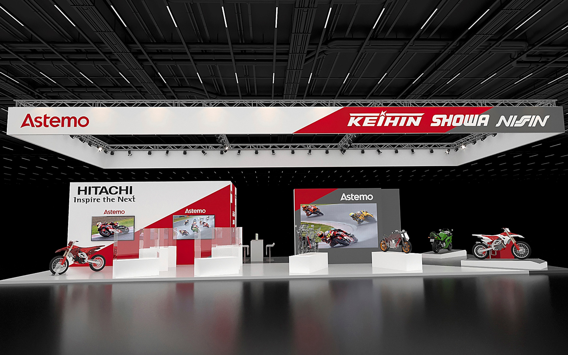 日立Astemoブース外観イメージ（出展位置：13ホール A56）