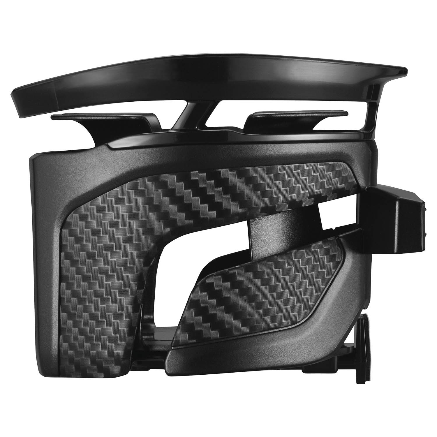 SUVの逆スラントノーズやダックテールをイメージ。カーボン柄を施すことでスポーティな印象に。トップリングのカラーは4色設定