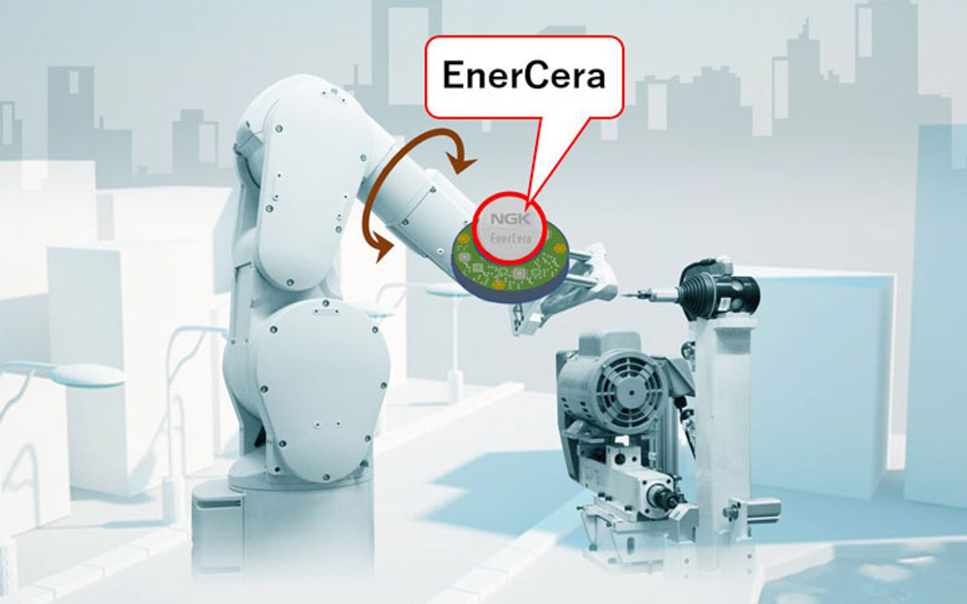 バックアップ電源として利用されるEnerCeraのイメージ
