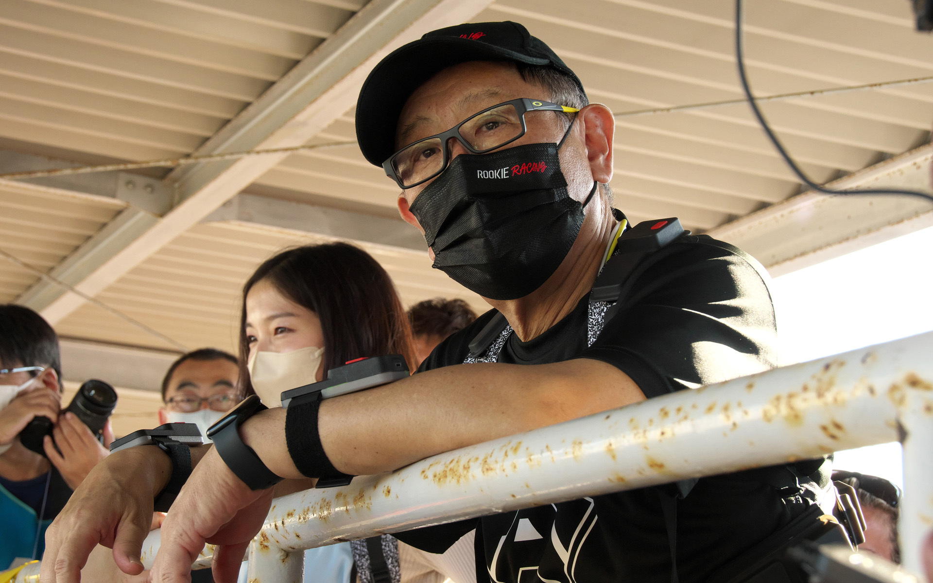 岡山国際サーキットで、モータースポーツ観戦の可能性を広げる取り組みを行なう豊田章男社長