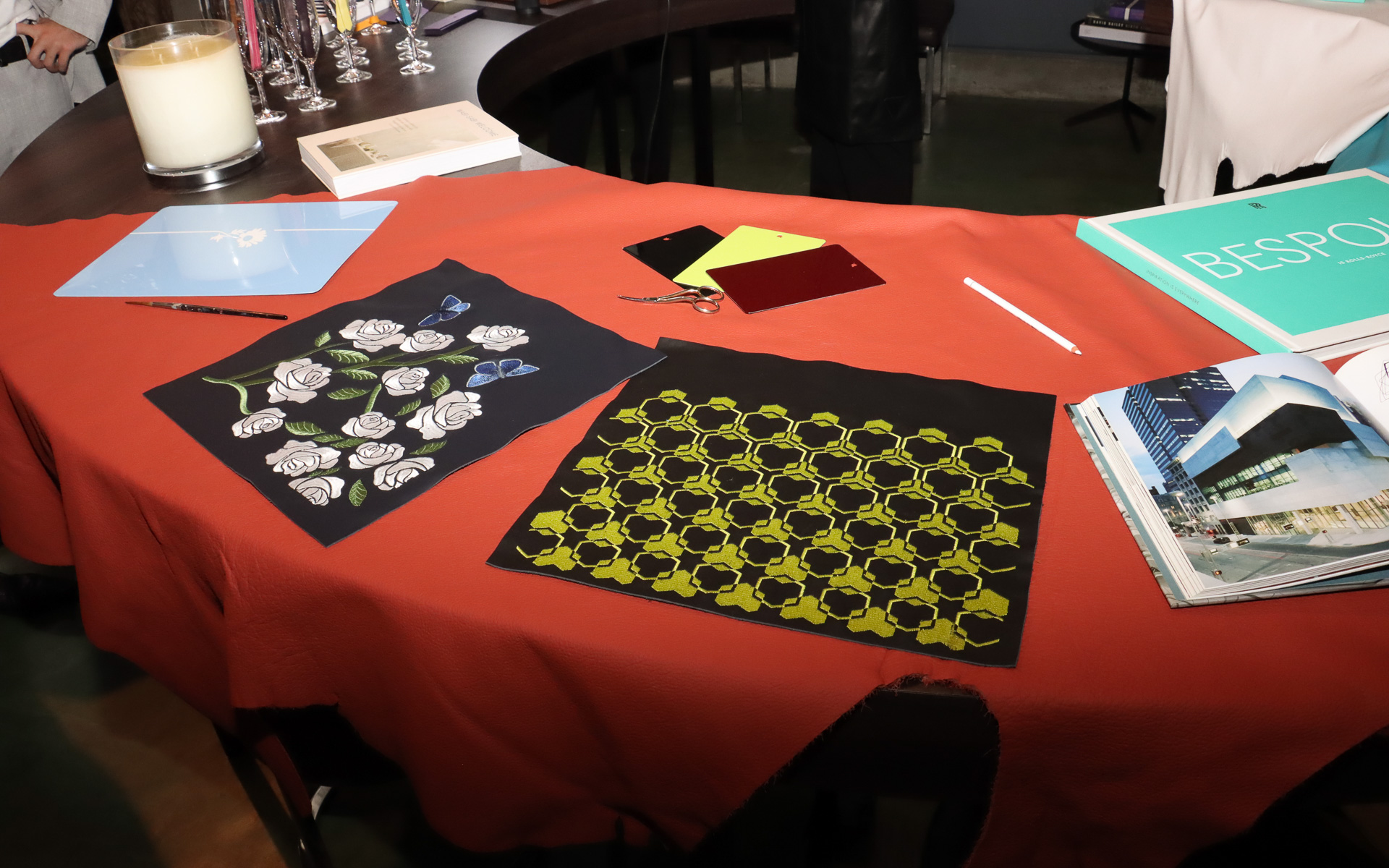 リレス氏の所属するチームが手がけたステッチの見本