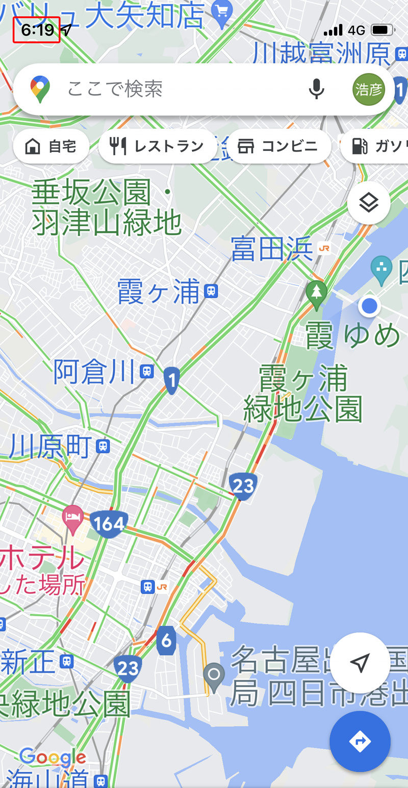 左下のホテルまでは国道1号線がすいている。ここまでみえ川越ICから6分