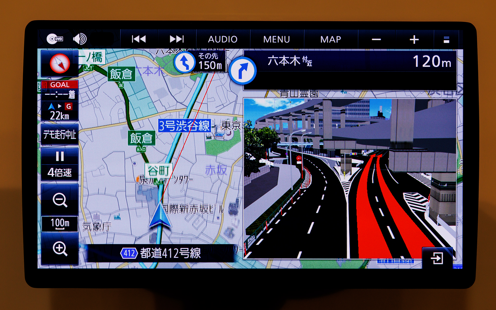 直近の交差点拡大図に加え「その先」で曲がる方向も表示