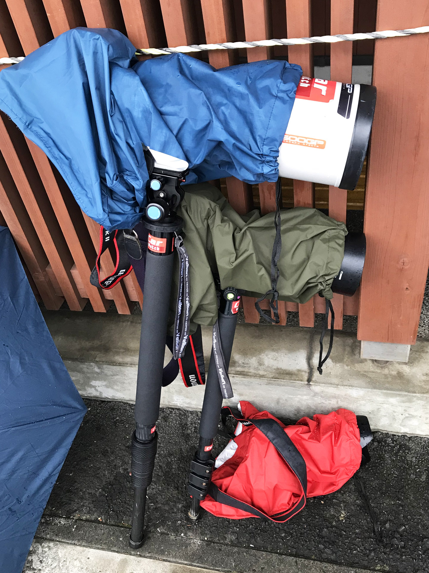 3種類をレンズに合わせて使用中（2020年陸上競技の際に撮影）