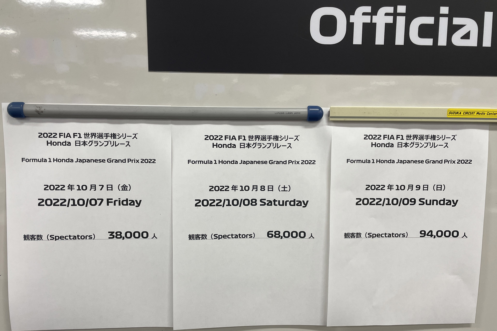 日曜日は94,000人、延べ20万人が観戦した