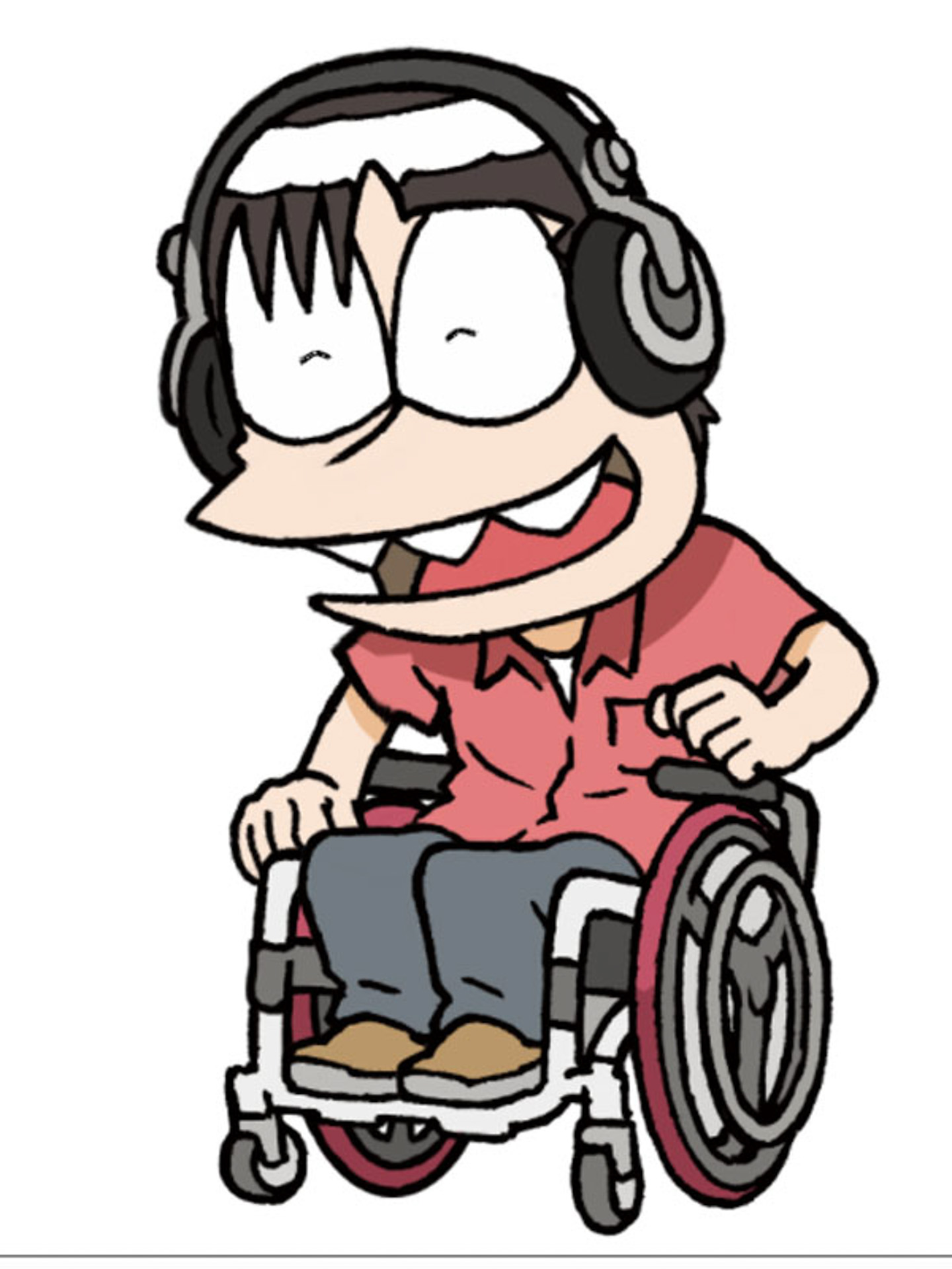 どうもアカザーっす！　車いすユーザー歴22年目のオレです。（イラスト：水口幸広）