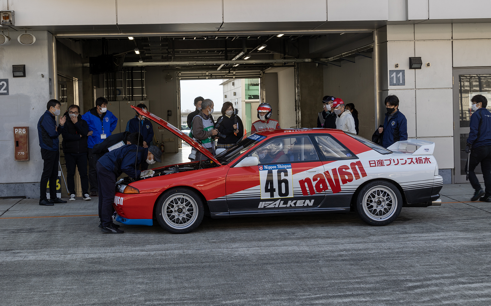 パワステフルードの沸騰やクラッチの不具合が出てしまい試走終了。これらに対処したあと、12月4日開催のファン感謝イベント「NISMO Festival（ニスモフェスティバル）2022」でお披露目走行する予定