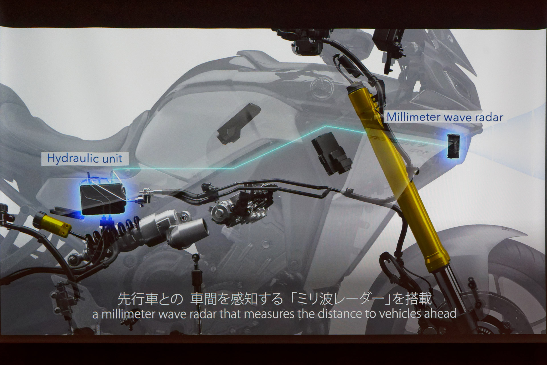 ミリ波レーダーとブレーキが連携