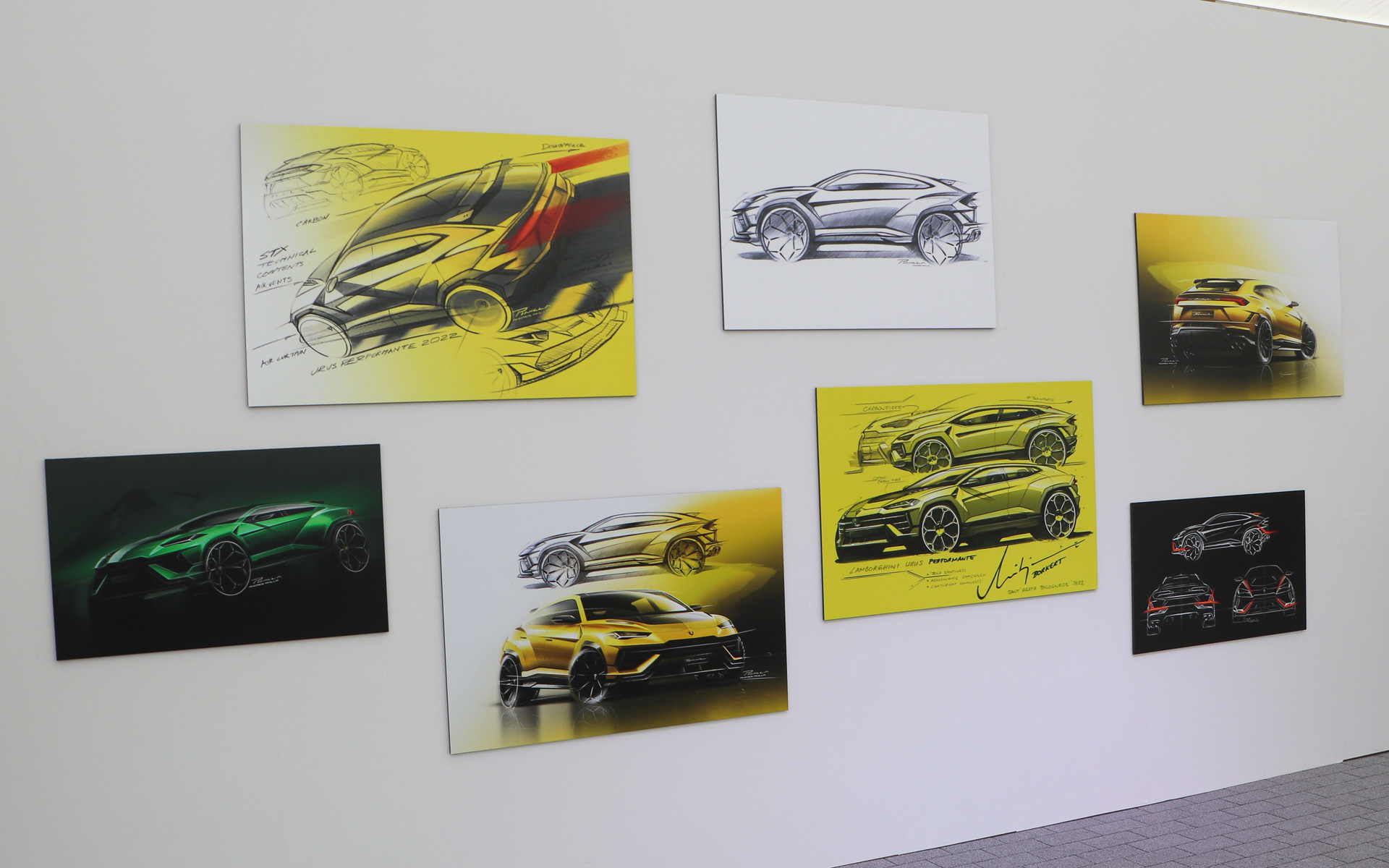 ウルス ペルフォルマンテのデザインスケッチ