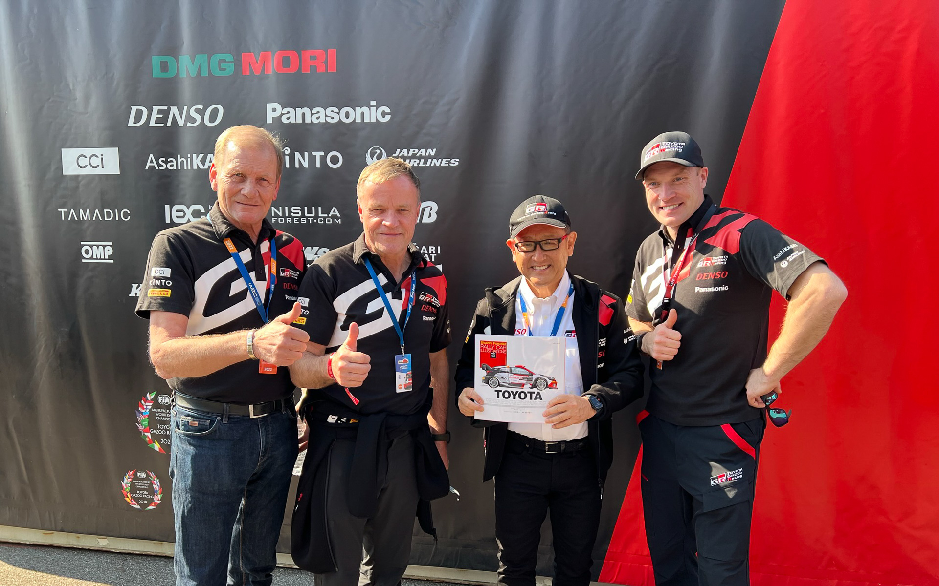 WRCラリージャパンのDay2に訪れたトヨタ自動車株式会社 代表取締役社長 豊田章男氏