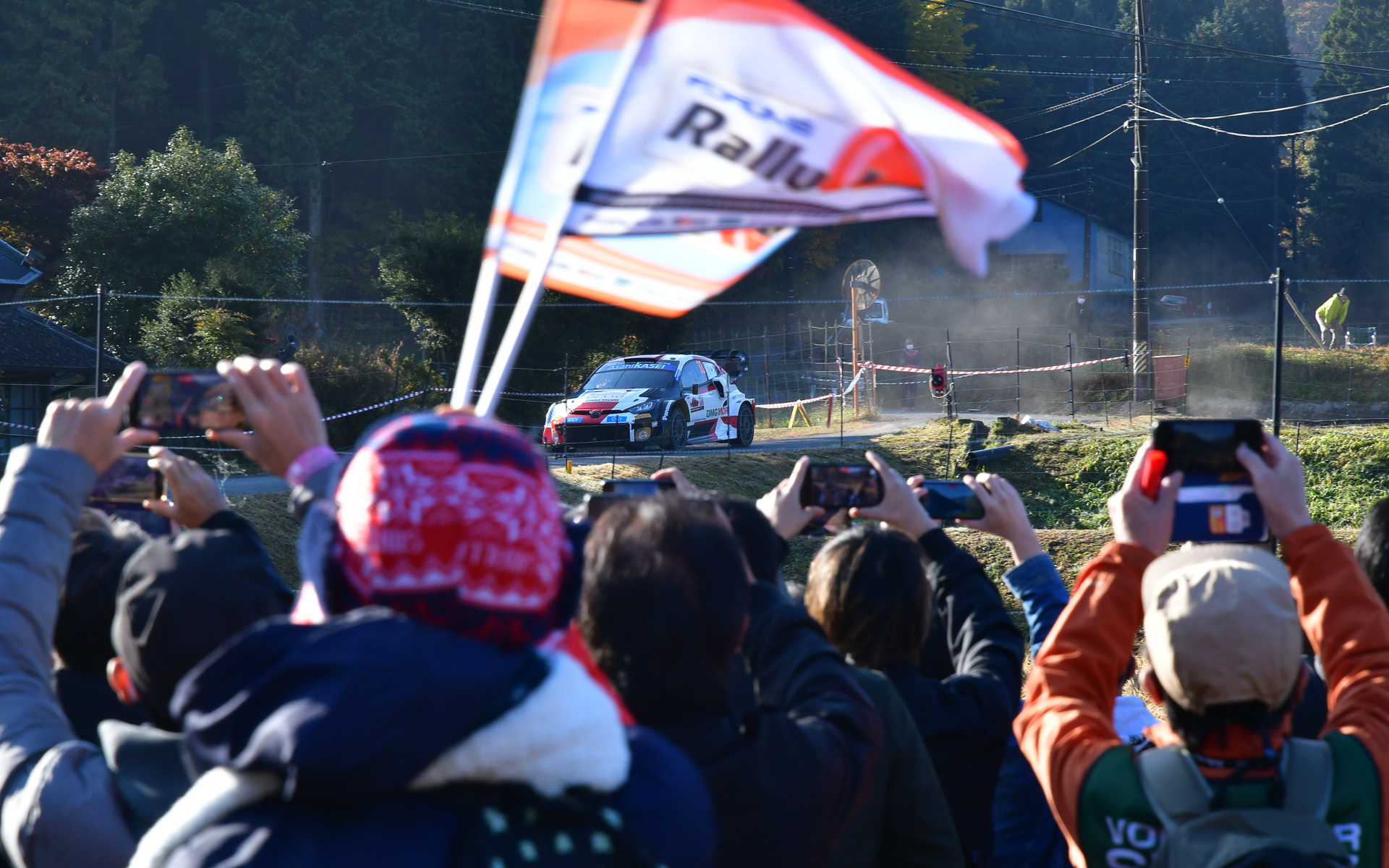 三河湖SSを走るTOYOTA GAZOO RacingのGR YARIS Rally1