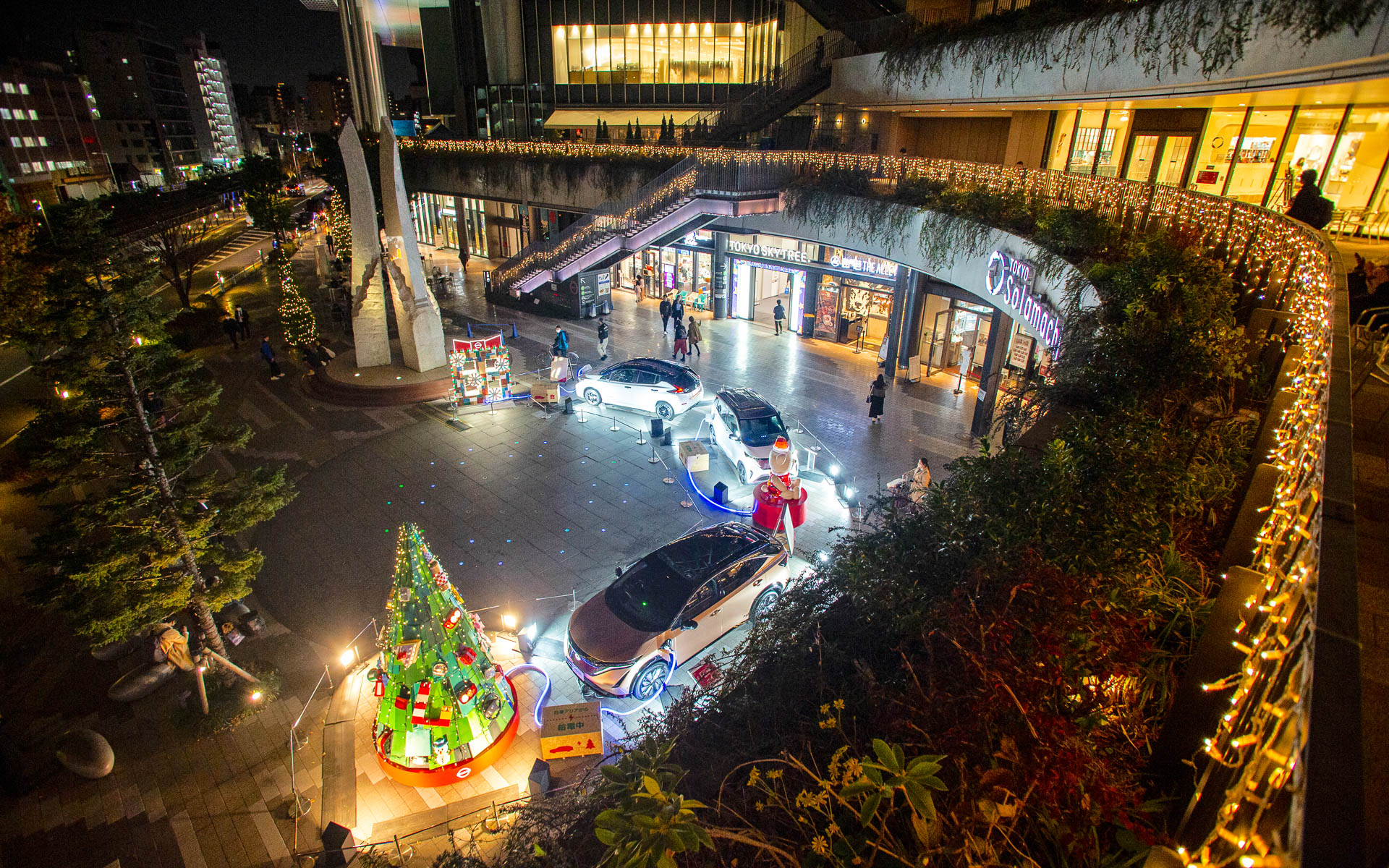 日産自動車のEVと「東京スカイツリータウン ドリームクリスマス2022」がコラボレーション