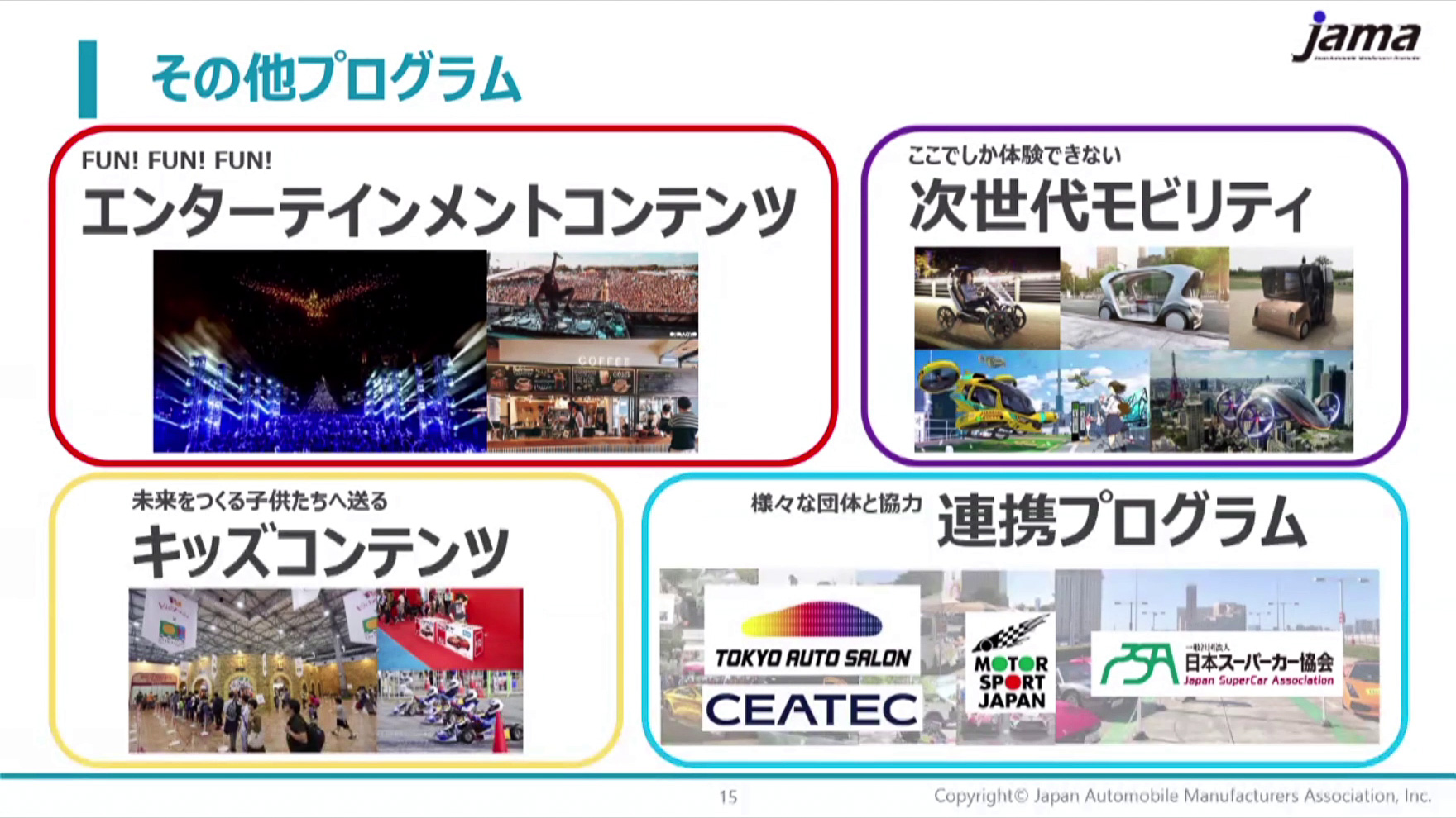 多くのプログラムを用意する