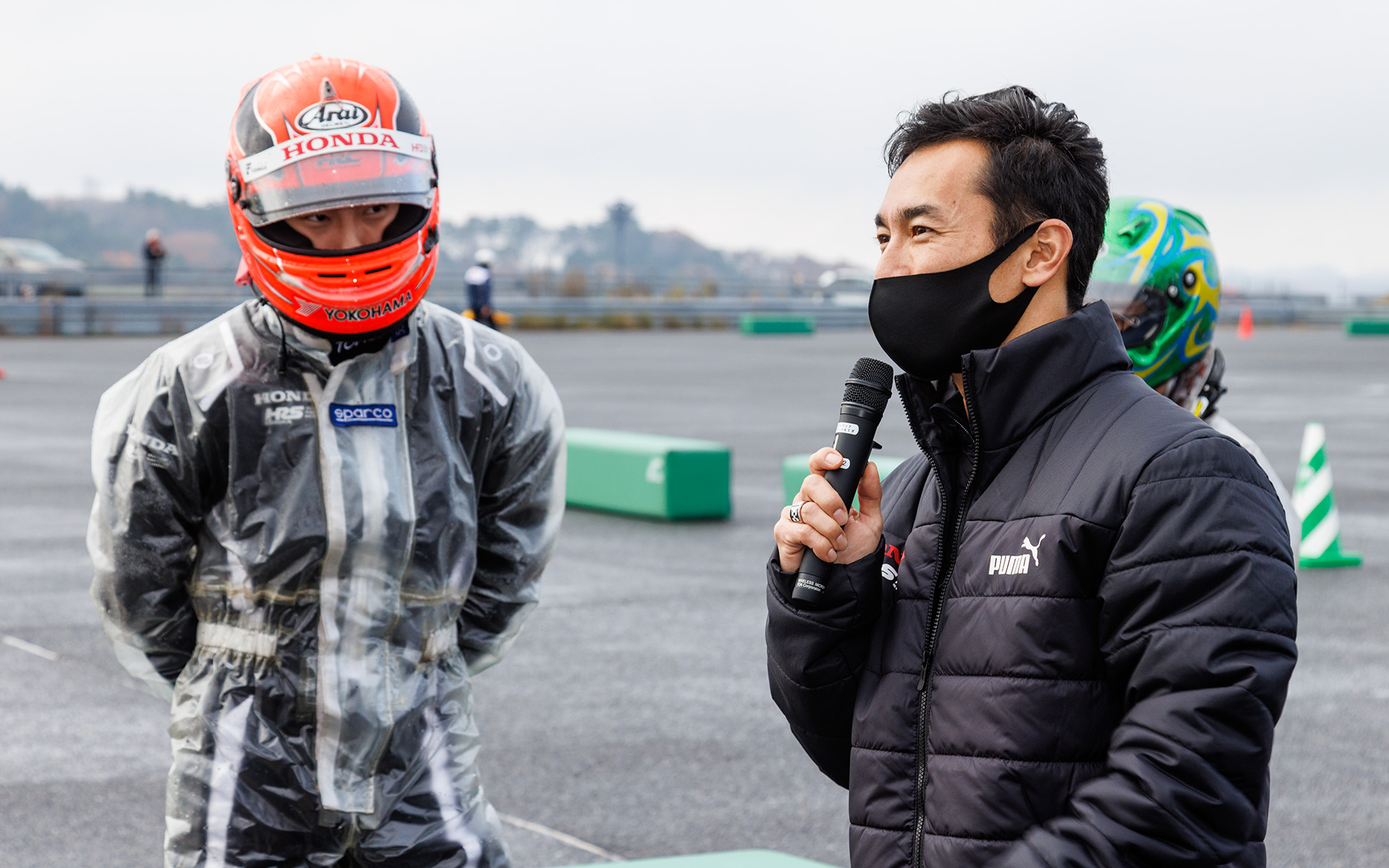 インストラクターとして参加していた佐藤蓮選手（写真左）も急遽参戦