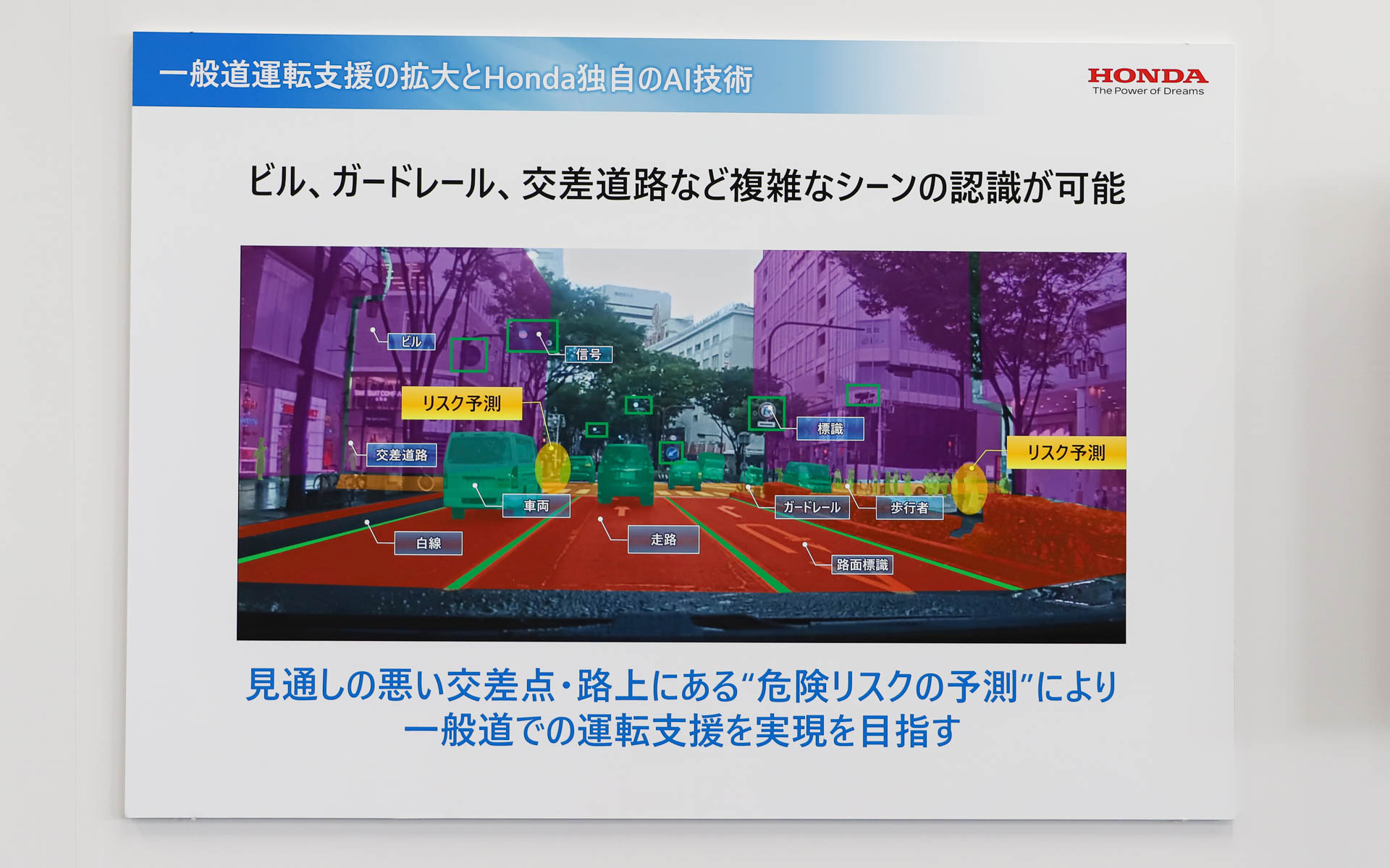 一般道路のさまざまなものを認識する