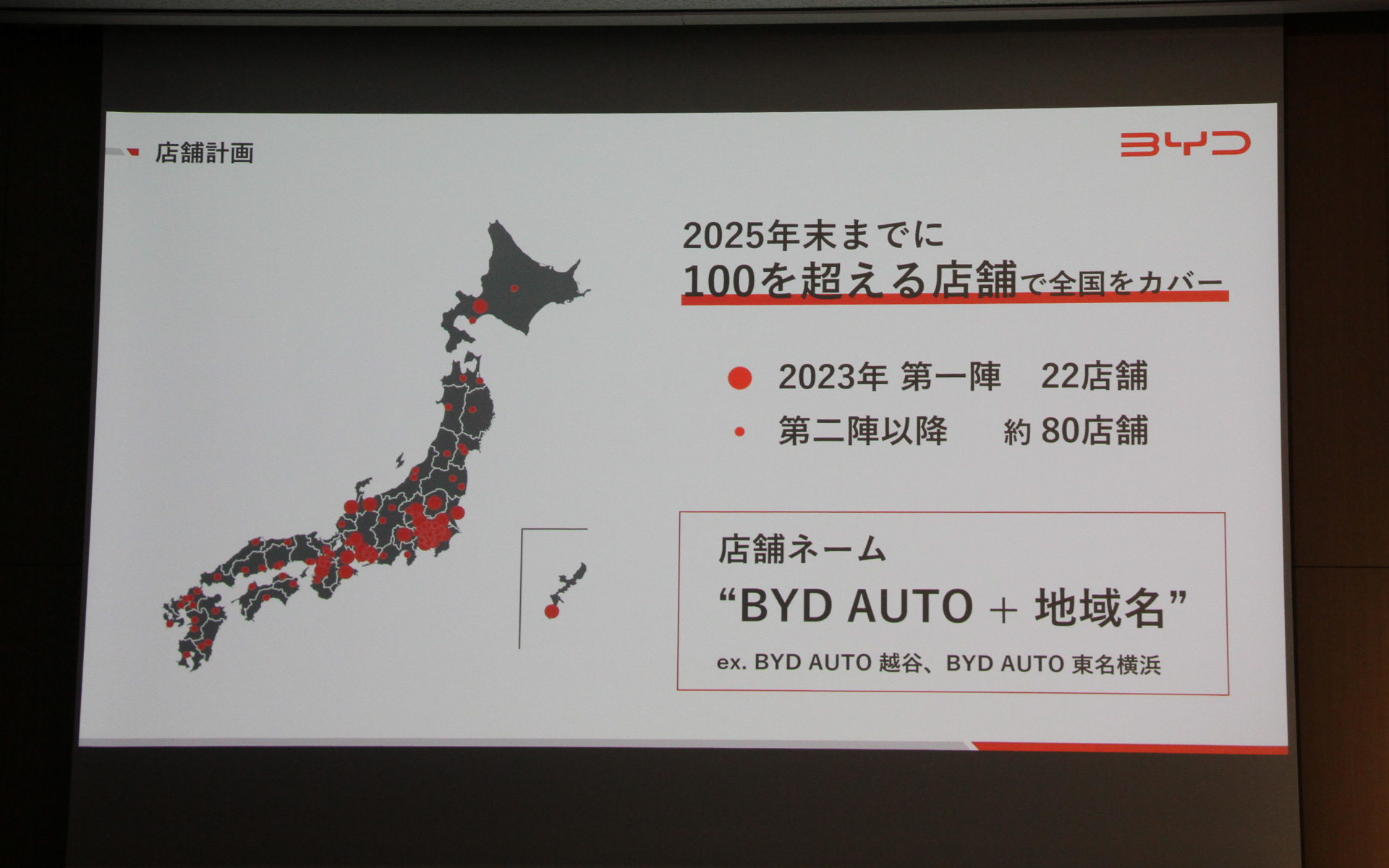 2025年末までに日本各地に100店舗以上の販売ネットワークを構築