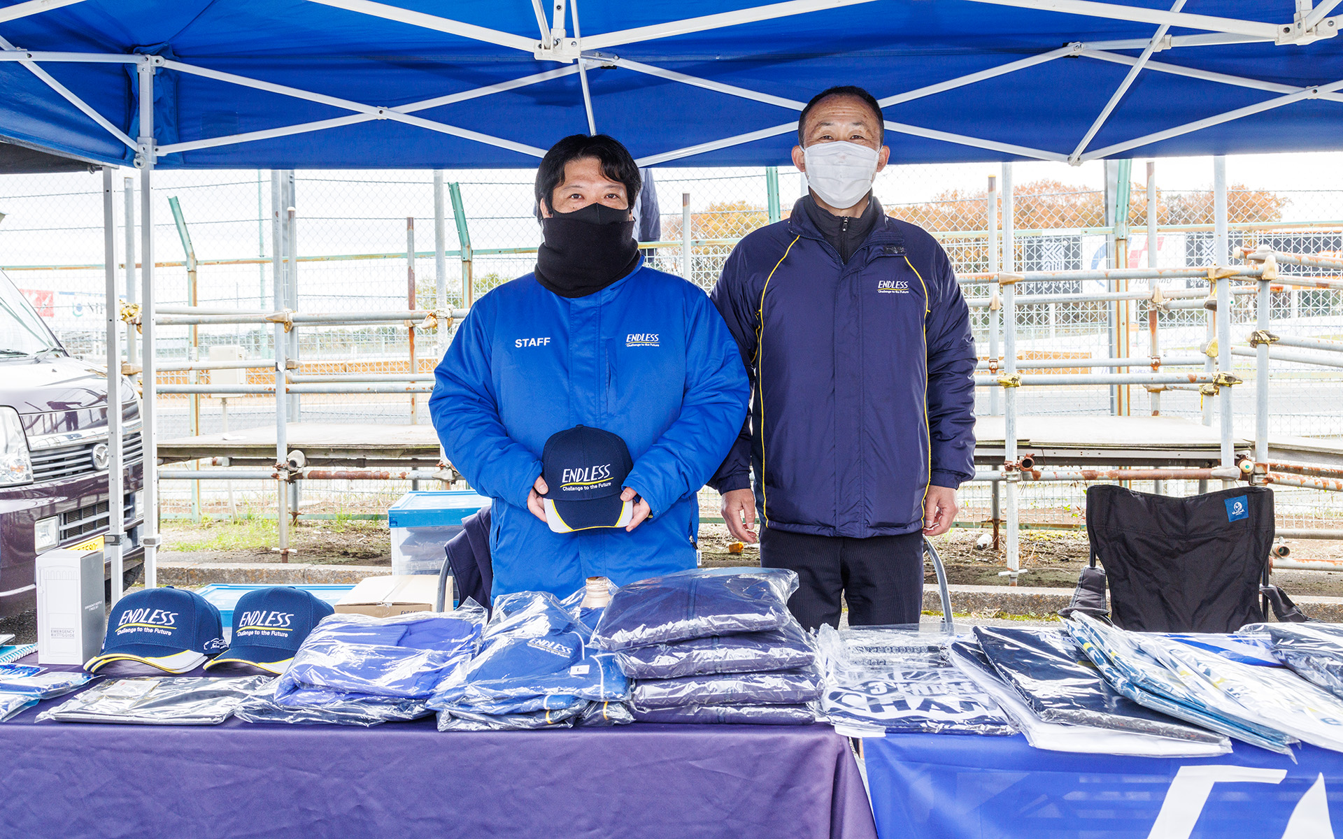 ブレーキパーツメーカー「エンドレス」のブース