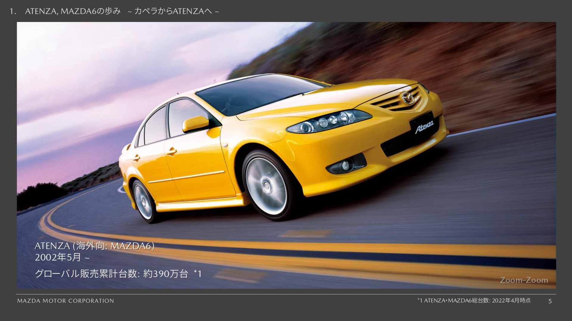 2002年にカペラから初代アテンザへとバトンタッチ