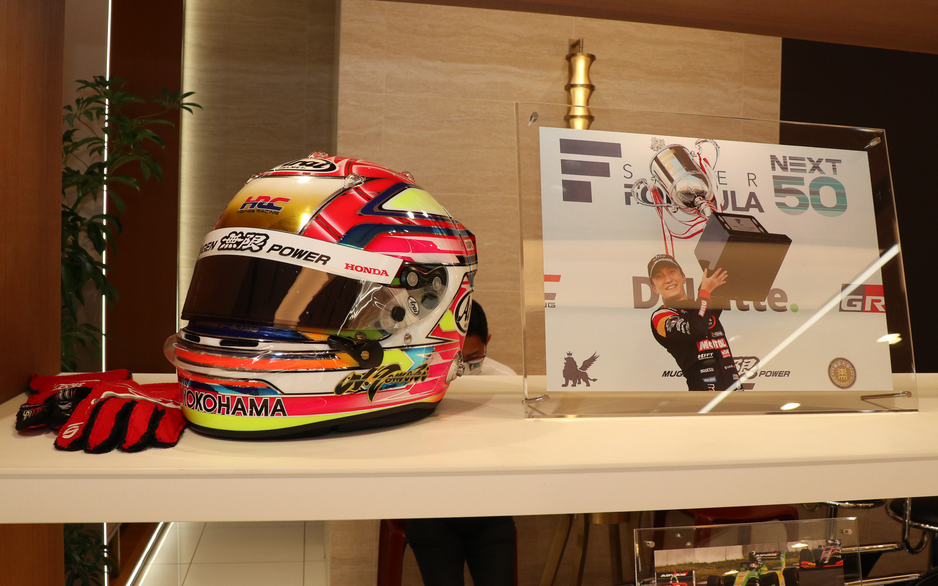 車両展示に加えてスーパーフォーミュラについて紹介する展示品も用意