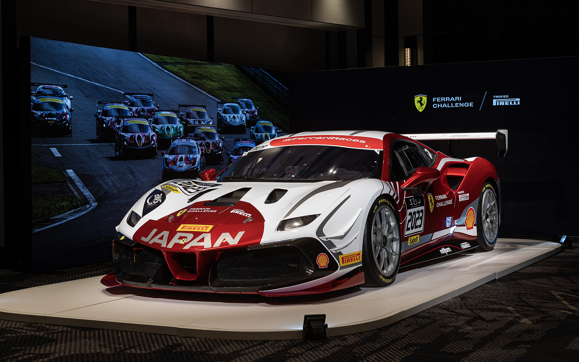 フェラーリ・チャレンジ・ジャパンシリーズ用の車両。フェラーリ「488 Challenge Evo」