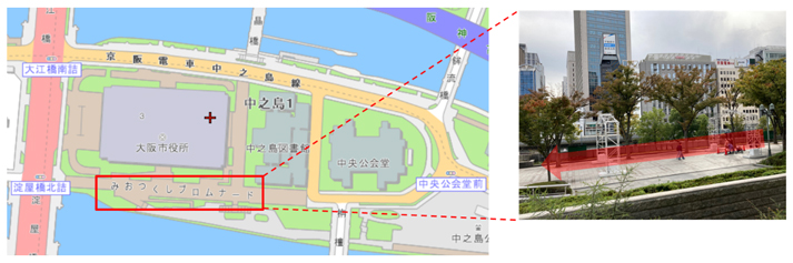 中之島イルミネーションストリート位置