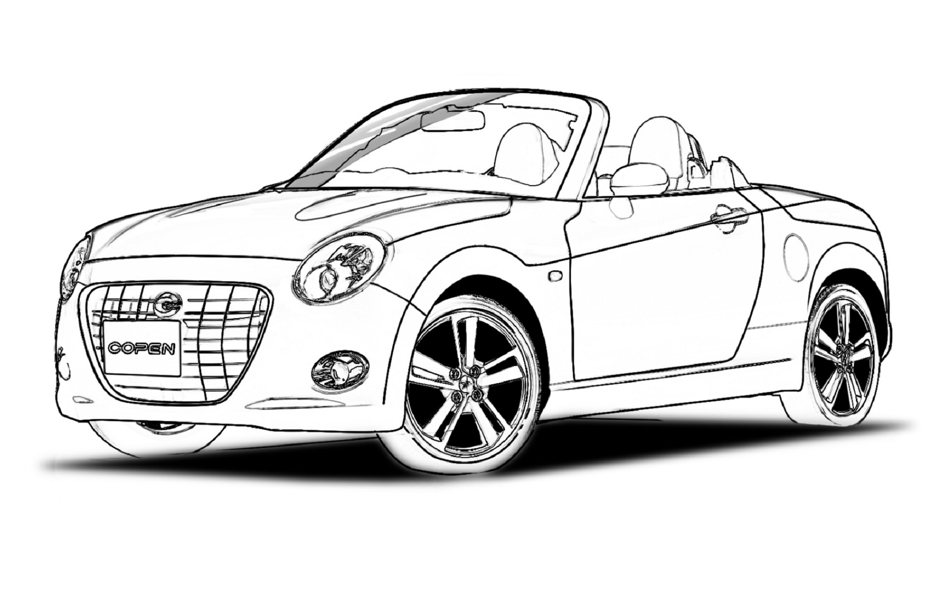 ぬりえコンテストの原画。すでに募集は終了しているので、どんな仕上がりの作品が出てくるかライブ配信で見ることができる