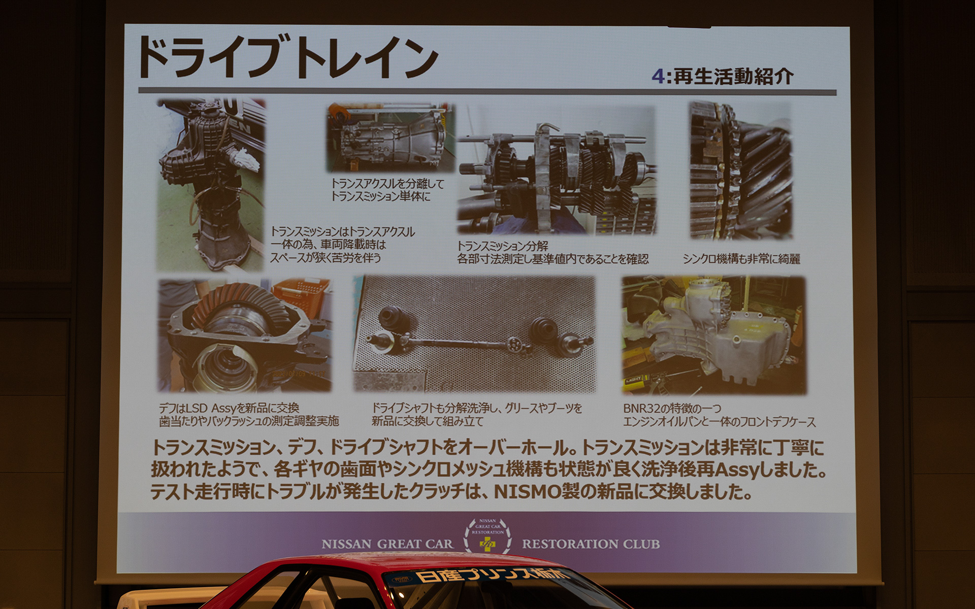 トランスミッションやトランスファーの状態もよかったという。とくにトランスミッションは操作が丁寧だったため痛みやすいパーツすらダメージは少なかったとのこと