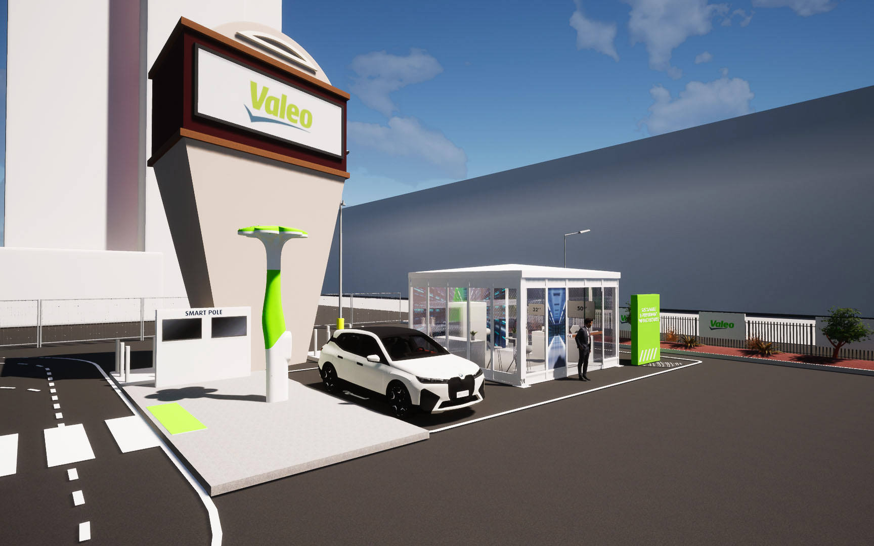 ウエストホール向かいにはデモエリアを用意