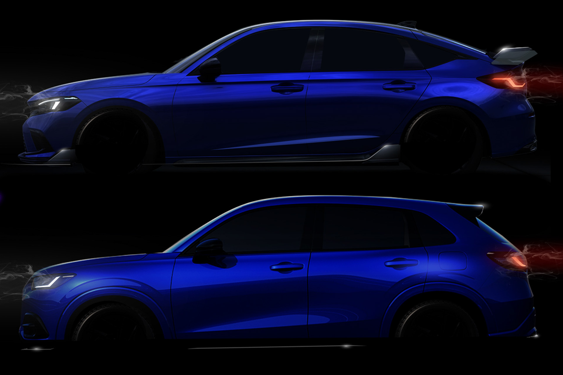 写真は「CIVIC e:HEV SPORTS ACCESSORY CONCEPT」（上）「ZR-V e:HEV SPORTS ACCESSORY CONCEPT」（下）