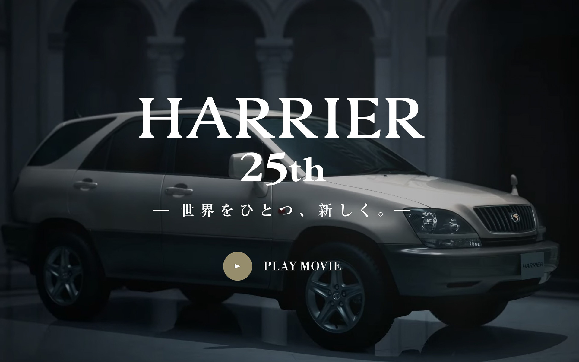 SUV「ハリアー25周年特設サイト」