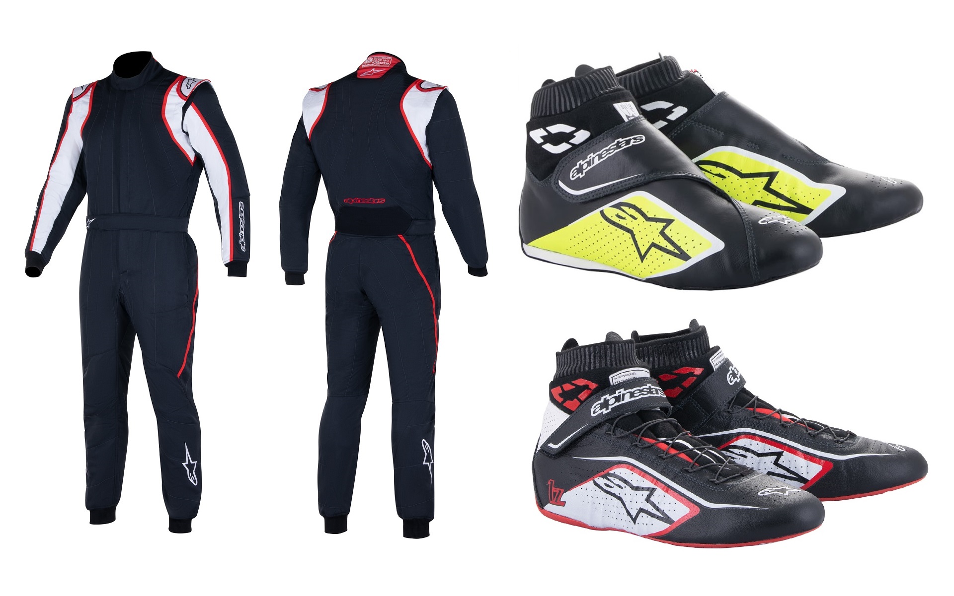 アルパインスターズの4輪用レーシングスーツやレーシングシューズなどの2023年モデルに新色が追加発売された